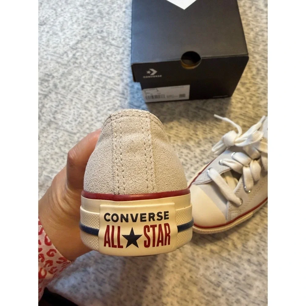 Converse Chuck Taylor All Star‎ Low Suede Barely Grey Ivory Mens 6 Womens 8